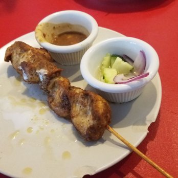 Vieng Thai - Chicken satay ( sorry this is a third of the order I couldn't wait it was really good) - Thai Near Me - Houston, Texas