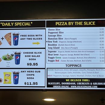 Slice Pizza - a menu for pizza by the slice - Pizza Near Me - San Jose, California