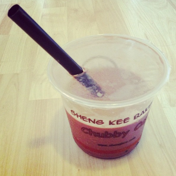 Sheng Kee Bakery - mocha milk tea on chubby cup - Bakeries Near Me - Berkeley, California