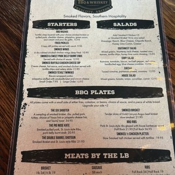 Doc’s BBQ & Whiskey Prescott - the menu - Barbeque Near Me - Prescott, Arizona