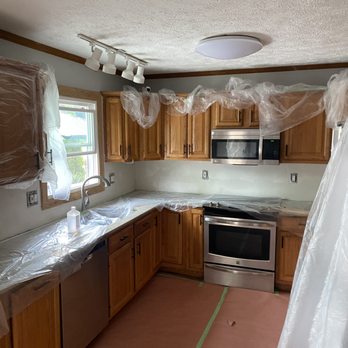 Streak Geek - Before..... full paint. Trim covering poly, the right way! Walls resurfaced. - Window Washing Near Me Streak Geek - Before..... full paint. Trim covering poly, the right way! Walls resurfaced. - Window Washing Near Me