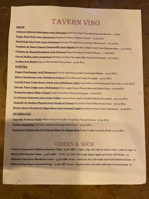 Menu photo 1 The Highlands Tavern Highlands, NC Menu photo 1 The Highlands Tavern Highlands, NC