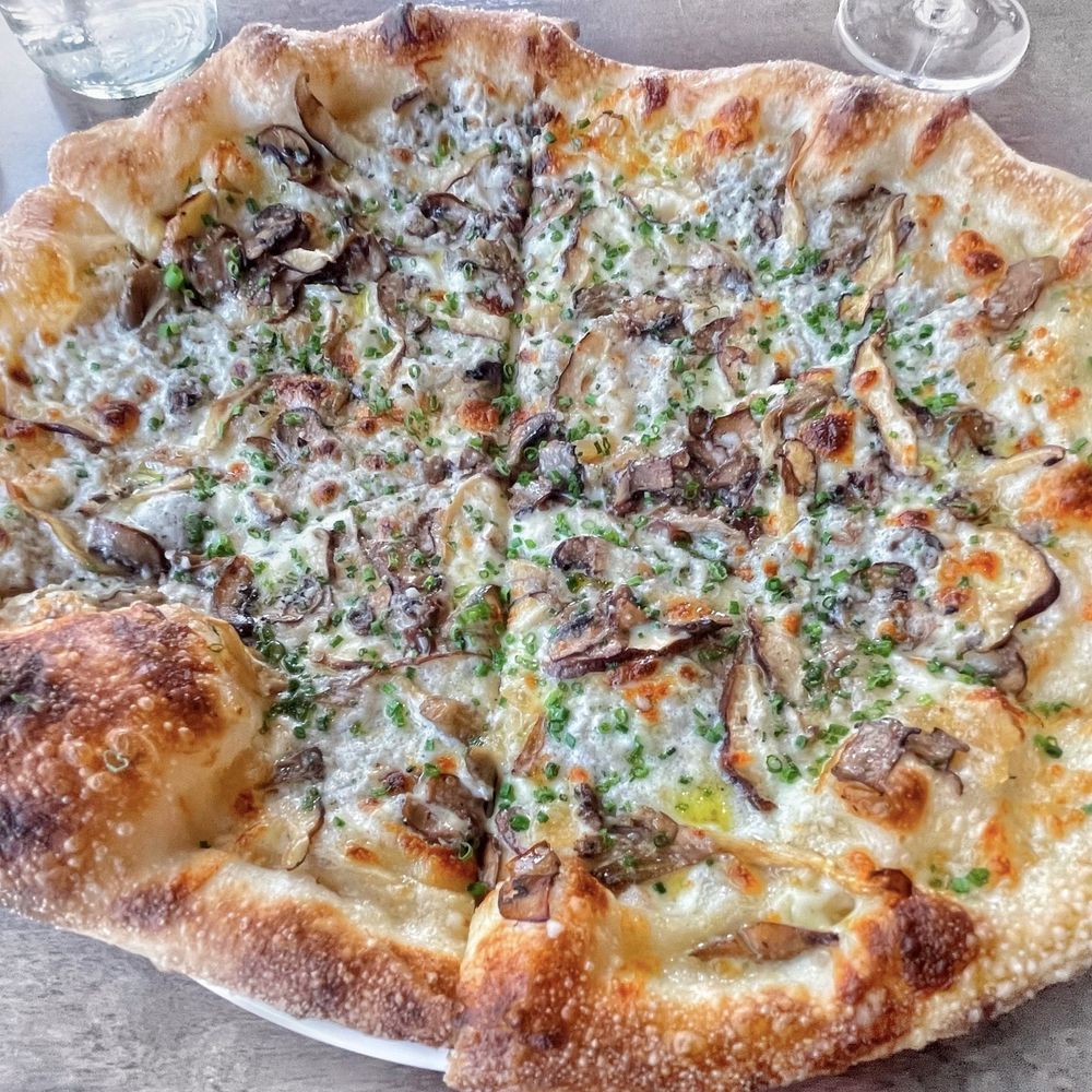 Edna + Vita - BUFALINA FUNGHI buffalo mozzarella, truffle ricotta, caramelized onions - Wine Bars Near Me - Toronto, Ontario Edna + Vita - BUFALINA FUNGHI buffalo mozzarella, truffle ricotta, caramelized onions - Wine Bars Near Me - Toronto, Ontario