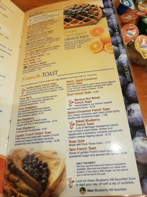 Menu photo 8 Blueberry Hill Pancake House Aurora, IL