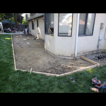 Quality Construction - Back residential concrete before - General Contractors Near Me