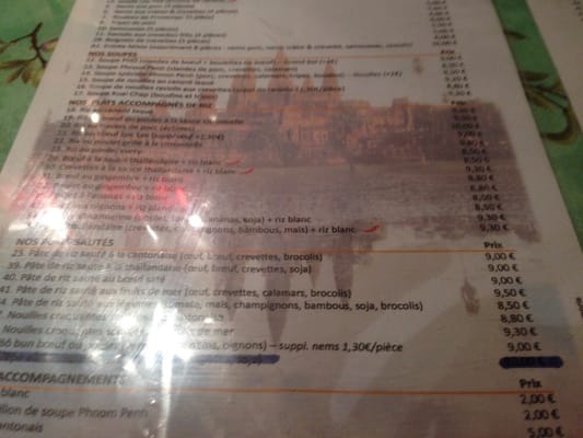 Menu photo 1 Phnom Pich Lyon, 69 Menu photo 1 Phnom Pich Lyon, 69