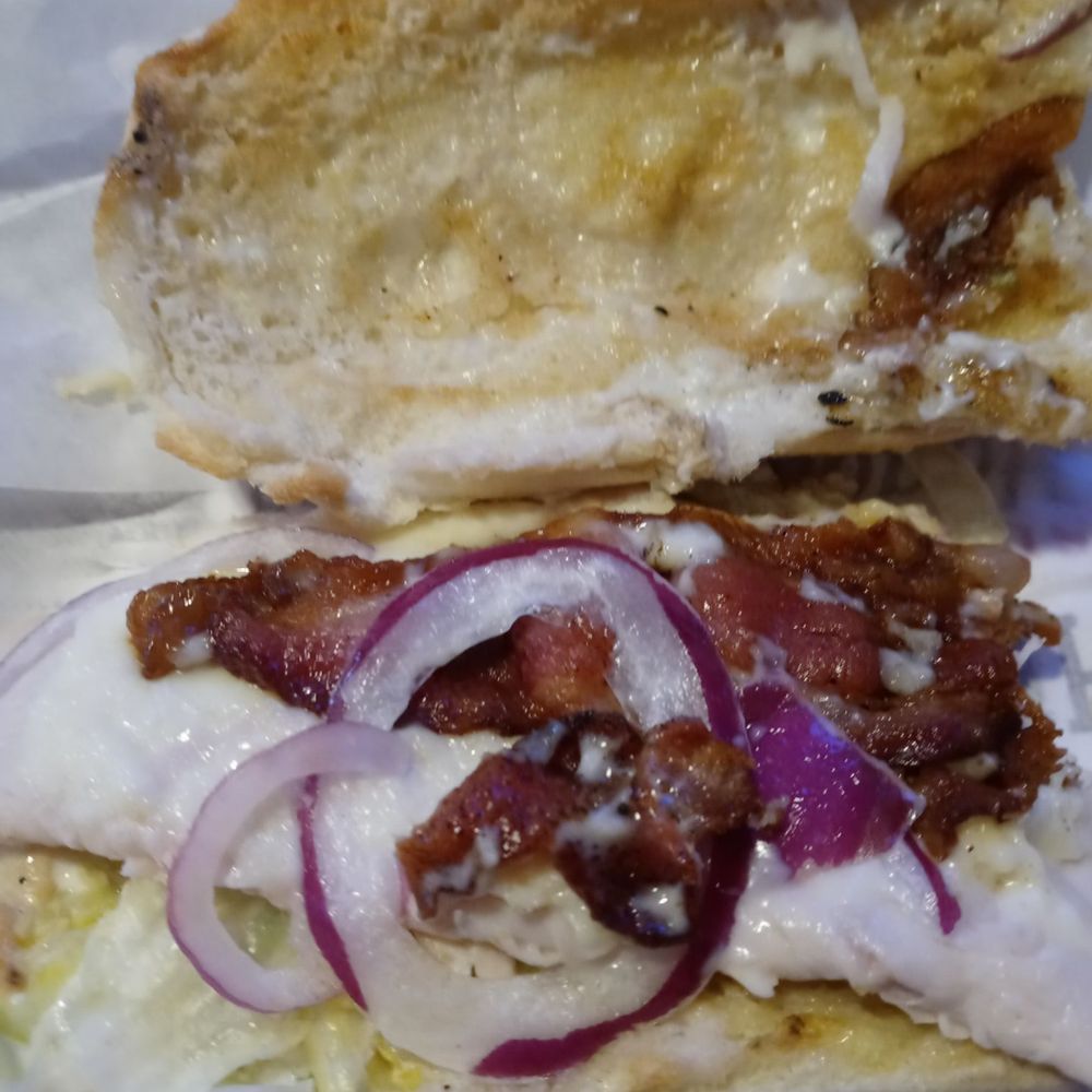 Turkey club with deep fried bacon...not good