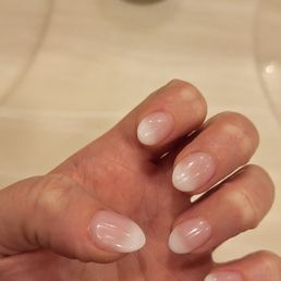 Acrylic fill, pink and white ombre. $55 (before tip). I love them! Acrylic fill, pink and white ombre. $55 (before tip). I love them!