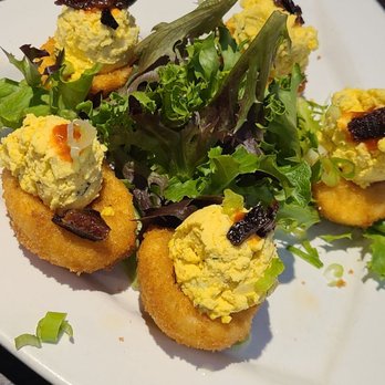 Local Goat - Deviled eggs were ok. Seems it missed some seasoning from last time I ate these. - New American Near Me - Pigeon Forge, Tennessee Local Goat - Deviled eggs were ok. Seems it missed some seasoning from last time I ate these. - New American Near Me - Pigeon Forge, Tennessee