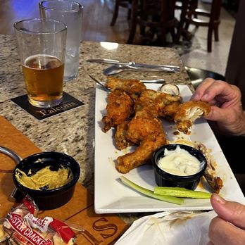 Falcons Brewhouse - Plentiful platter of chicken wings - Coffee & Tea Near Me - Hudson Falls, New York