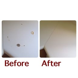 Repaired burnt countertop