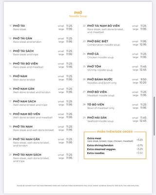 Menu photo 4 Pho Hung Vuong & Grill Tustin, CA
