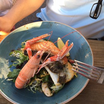 Anderson's Restaurant - From the Sea: langoustine, salmon, and sea bass combo - British Near Me - Boat Of Garten, HLD Anderson's Restaurant - From the Sea: langoustine, salmon, and sea bass combo - British Near Me - Boat Of Garten, HLD