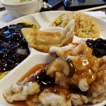 Dong Bo Sung - Tang su yuk (breaded fried beef with a side of fried rice, Fried dumpling and jja jjang myun) - Korean Near Me - Fort Lee, New Jersey Dong Bo Sung - Tang su yuk (breaded fried beef with a side of fried rice, Fried dumpling and jja jjang myun) - Korean Near Me - Fort Lee, New Jersey