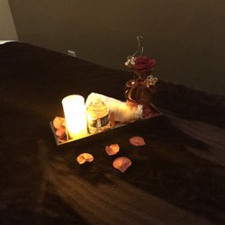 Hand & Stone Massage and Facial Spa - Rose petals are so romantic. I feel the love in the air!