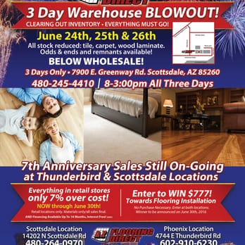 Arizona Flooring Direct - flyer for 3 day warehouse blowout - Flooring Near Me - Phoenix, Arizona Arizona Flooring Direct - flyer for 3 day warehouse blowout - Flooring Near Me - Phoenix, Arizona