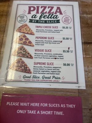 Menu photo 1 Pizza a'fetta Cannon Beach, OR