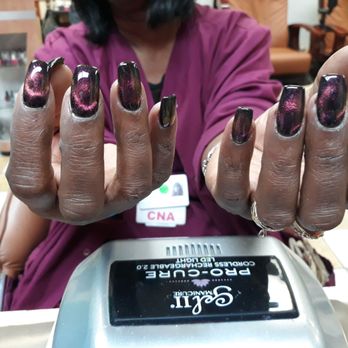 Nail Art - Cat eyes gel polish - Nail Salons Near Me - Chicago, Illinois Nail Art - Cat eyes gel polish - Nail Salons Near Me - Chicago, Illinois