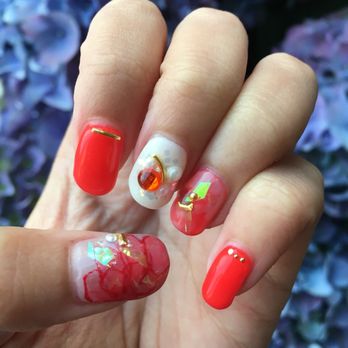 Tinailery - Sayuri did this for me in May. Love all the gems! - Nail Salons Near Me - Brookline MA, Massachusetts Tinailery - Sayuri did this for me in May. Love all the gems! - Nail Salons Near Me - Brookline MA, Massachusetts