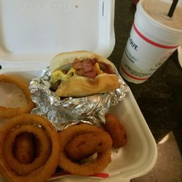 Burger, O-rings, and Hush Puppies Burger, O-rings, and Hush Puppies