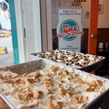 Zax Eat N Three - Our housemade banana pudding and s'more's icebox cake. - Southern Near Me - Seattle, Washington Zax Eat N Three - Our housemade banana pudding and s'more's icebox cake. - Southern Near Me - Seattle, Washington