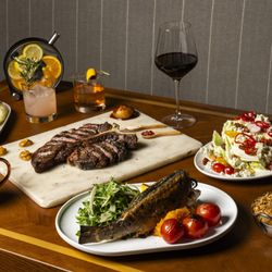 Dinner with a Tomahawk Steak