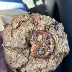 Cooked Marketplace and Mercantile - Cowboy cookie. Very hard, but very good.