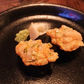 Yamazaru - Spicy scallops nigiri. - Sushi Bars Near Me - Charlotte, North Carolina Yamazaru - Spicy scallops nigiri. - Sushi Bars Near Me - Charlotte, North Carolina