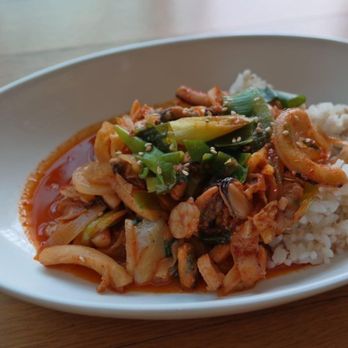 Korean Dad - a plate of food with rice and vegetables - Korean Near Me - Veazie, Maine