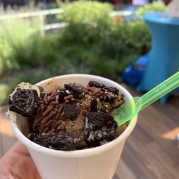 Dark Chocolate Whiskey with Oreos and Sprinkles