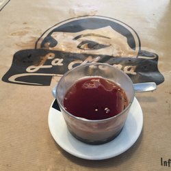 La Mona - Dessert of chocolate mousse with a chocolate base & strawberry sauce. A bit too sweet but very flavorful.
