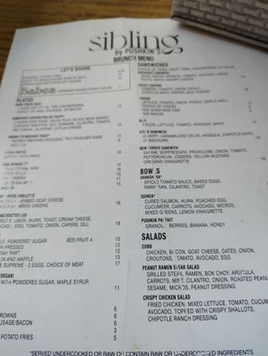 Menu photo 6 Sibling by Pushkin’s Sacramento, CA