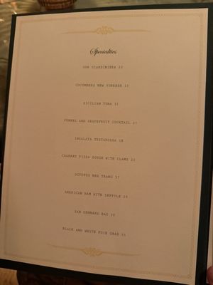 Menu photo 2 Torrisi New York, NY