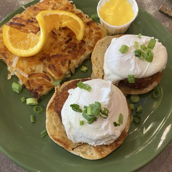 Snow City Cafe - Crab Kodiak Benedict without sauce - Breakfast & Brunch Near Me - Anchorage, Alaska