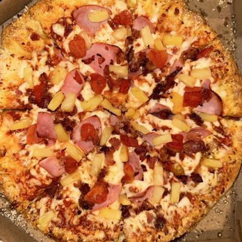 Domino's Pizza - Hawaiian with stuffed crust - Pizza Near Me - Huntington Beach, California Domino's Pizza - Hawaiian with stuffed crust - Pizza Near Me - Huntington Beach, California