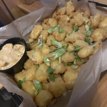 Supercharged Entertainment - Cheese curds with garlic aioli - Challenge Courses Near Me - Wrentham, Massachusetts Supercharged Entertainment - Cheese curds with garlic aioli - Challenge Courses Near Me - Wrentham, Massachusetts