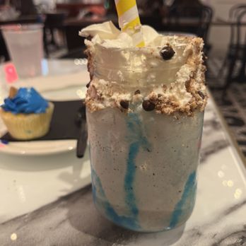 Sugar Factory Express - Cookie Magic (now, after we drank it and took off the pastries on top) without muffin, cookie, and donut. - Desserts Near Me - Bloomington, Minnesota
