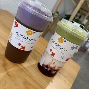Mirakuru - Matcha strawberry and ube foam cloud coffee - Coffee & Tea Near Me - Garden Grove, California