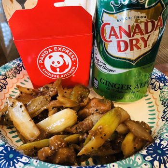 Panda Express - Mushroom chicken, which did NOT include any mushrooms, but onions and celery with tiny bits of chicken. Smaller than a 12 oz drink! - Chinese Near Me - Heber City, Utah