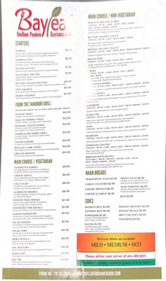 Menu photo 2 Bayleaf Indian Fusion Restaurant Cranbrook, BC Menu photo 2 Bayleaf Indian Fusion Restaurant Cranbrook, BC
