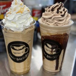 Crater Lake Coffee - Chocolate Peanut Butter Espresso Shake & Caramel Espresso Shake