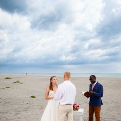 Wedding Bells and Seashells - Part of our family was kind enough to officiate our wedding and one less thing for Lori to coordinate, but she was happy to do so!