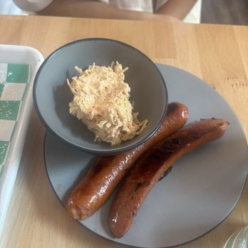 Verna - Side sausage and crab salad (good combo!) - Cafes Near Me - Nashville, Tennessee Verna - Side sausage and crab salad (good combo!) - Cafes Near Me - Nashville, Tennessee