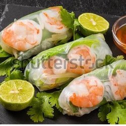 Asia Viet Thai - Goi Cuon Reispapierolle mit Hühnerfleisch , schrimps und Salat ...