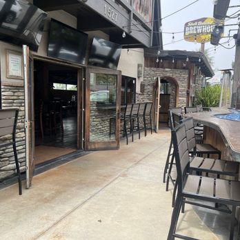 Shell Beach Brewhouse - Outside in front of the Bar Area - Gastropubs Near Me - Pismo Beach, California