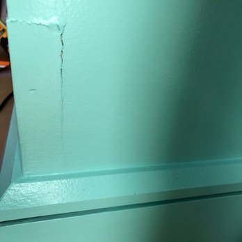 Stitch Coterie - Instead of sanding down any imperfections, these amateurs painted over every crack and hole in wall. - General Contractors Near Me Stitch Coterie - Instead of sanding down any imperfections, these amateurs painted over every crack and hole in wall. - General Contractors Near Me