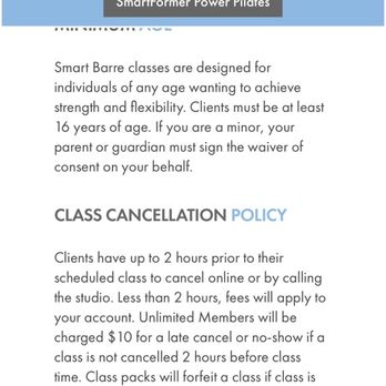 Smart Barre - No show fee discrepancy, on website as of 1/3/2022 - Barre Classes Near Me - San Antonio, Texas Smart Barre - No show fee discrepancy, on website as of 1/3/2022 - Barre Classes Near Me - San Antonio, Texas