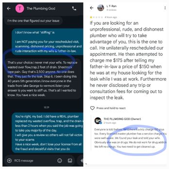The Plumbing God - This is proof of the BS and lies that this guy will feed everyone - Plumbing Near Me - Schenectady, New York The Plumbing God - This is proof of the BS and lies that this guy will feed everyone - Plumbing Near Me - Schenectady, New York