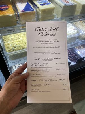 Menu photo 1 Capri Deli Covina, CA Menu photo 1 Capri Deli Covina, CA