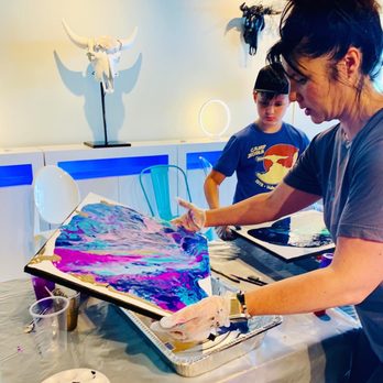 CREATE Craft Studio - Paint Pour on Canvas Session by Appointment - Arts & Crafts Near Me - Eagle, Idaho